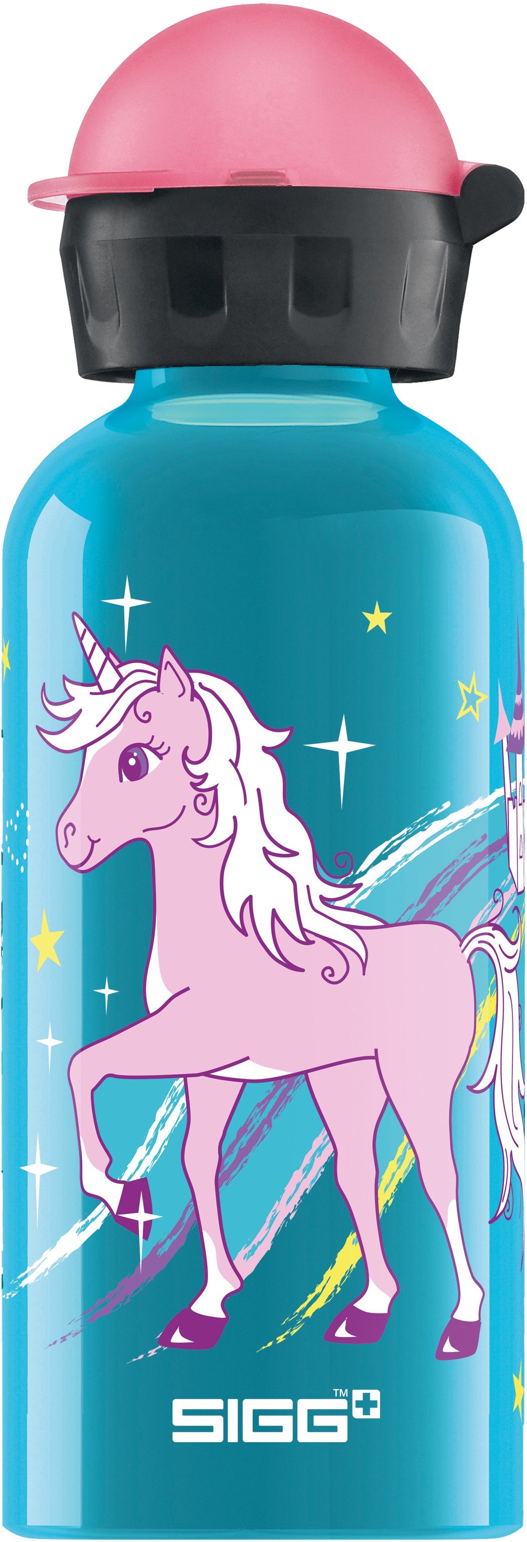 Sigg Cantimplora Infantil 0.4 botella para niños sin sustancias nocivas y con tapa ligera de aluminio bella unicorn azul 0.4l