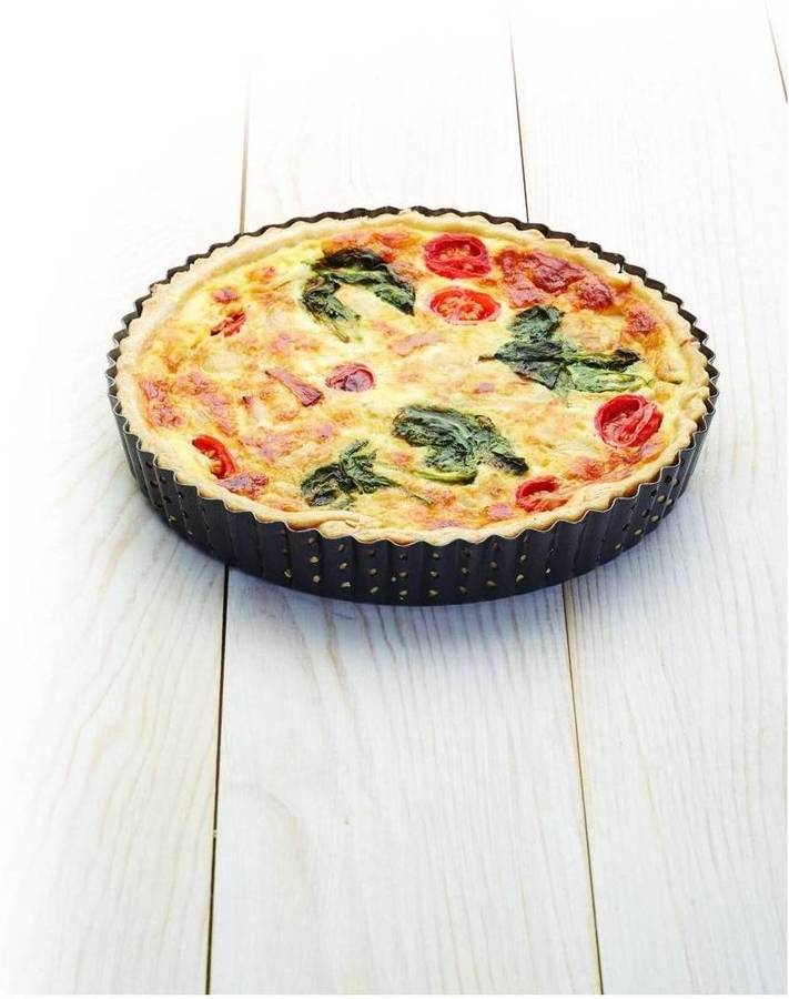 Masterclass Molde Redondo para quiche acero negro 25 cm perforada kitchen kraft class 25cm craft –