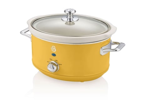 Slow Cooker SWAN 3,5L (33,2 x 22 x 26,5 cm - Ceramico- Amarillo)