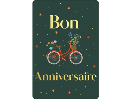 Tarjeta doble KIUB Des Plumes Et Des Fleurs Anniversaire