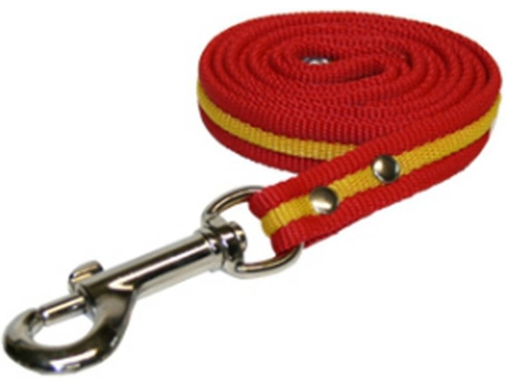 Collar para Perros GLOBAL Bandera de España (Rojo - 100cm - Algodón - L - Porte Grande)