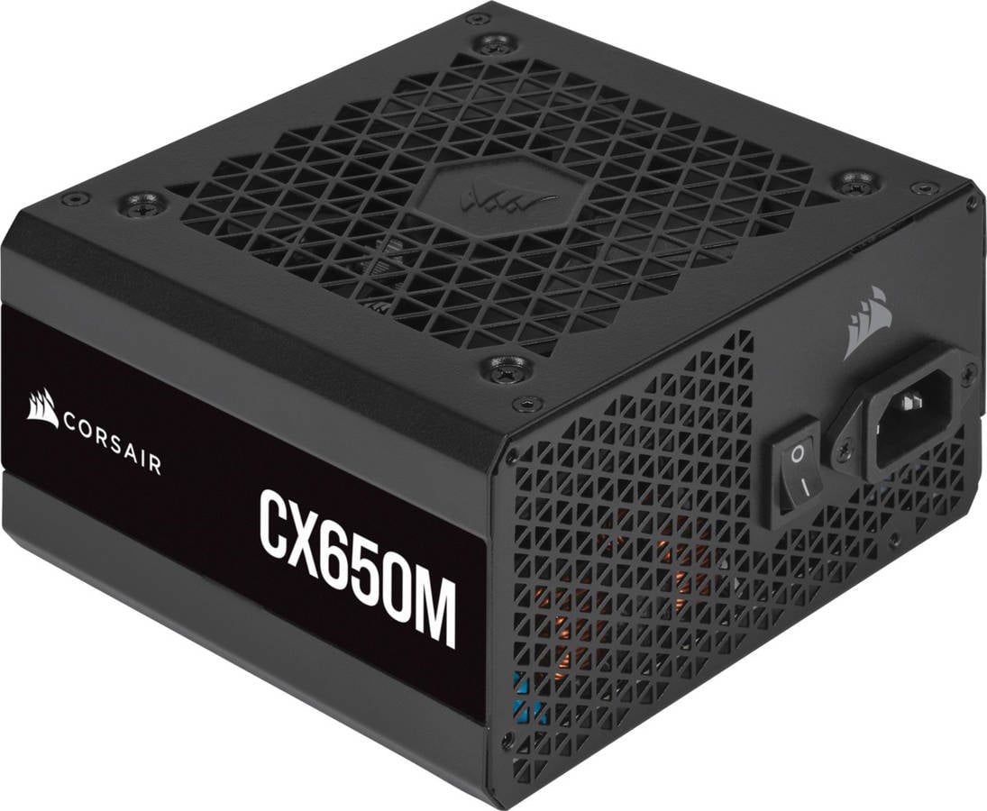 Fuente De Corsair cx650m 650w 80 plus bronze semimodular 24pin atx alimentacion unidad 650 2021 cxm series watt y silenciosa funcionamiento condensadores 105