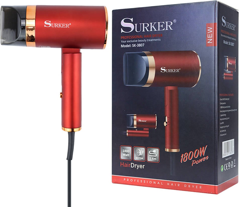 Secadora de Pelo SURKER SK-3807 Profesional (1800 W)