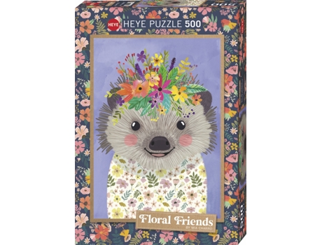 Puzzle 500 Pcs Funny Hedgehog Floral Friends (9 años)