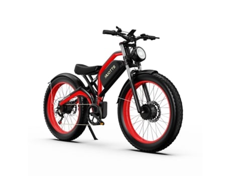 Bicicleta Eléctrica DUOTTS N26 Motor 750W*2 Batería 48V20Ah Autonomía 60Km Frenos a Disco Negro Rojo