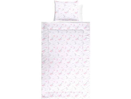 Juego de Cama LORELLI Ranforce Pink Moons & Stars (4 Piezas)