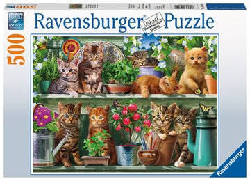 Katzen Im Regal 14824puzzle para adultos con estantería color 1. 14824 colormodelo surtido ravensburguer 500