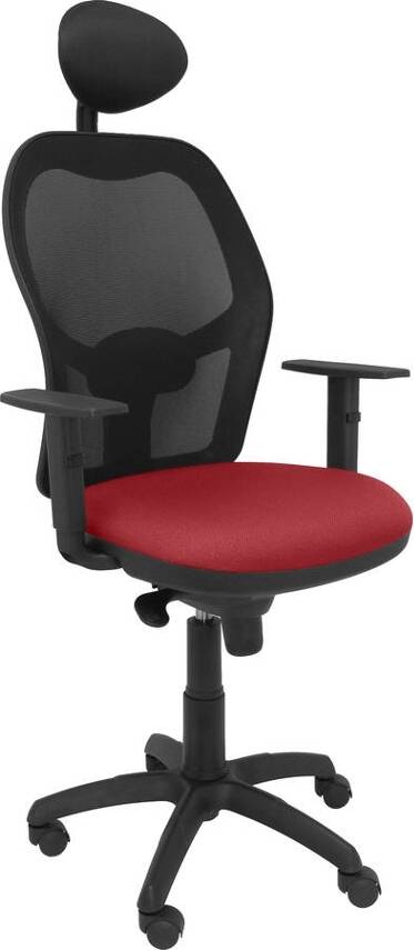 Silla de Escritorio Operativa PYC Jorquera C Rojo N (Brazos Ajustables - Malla)