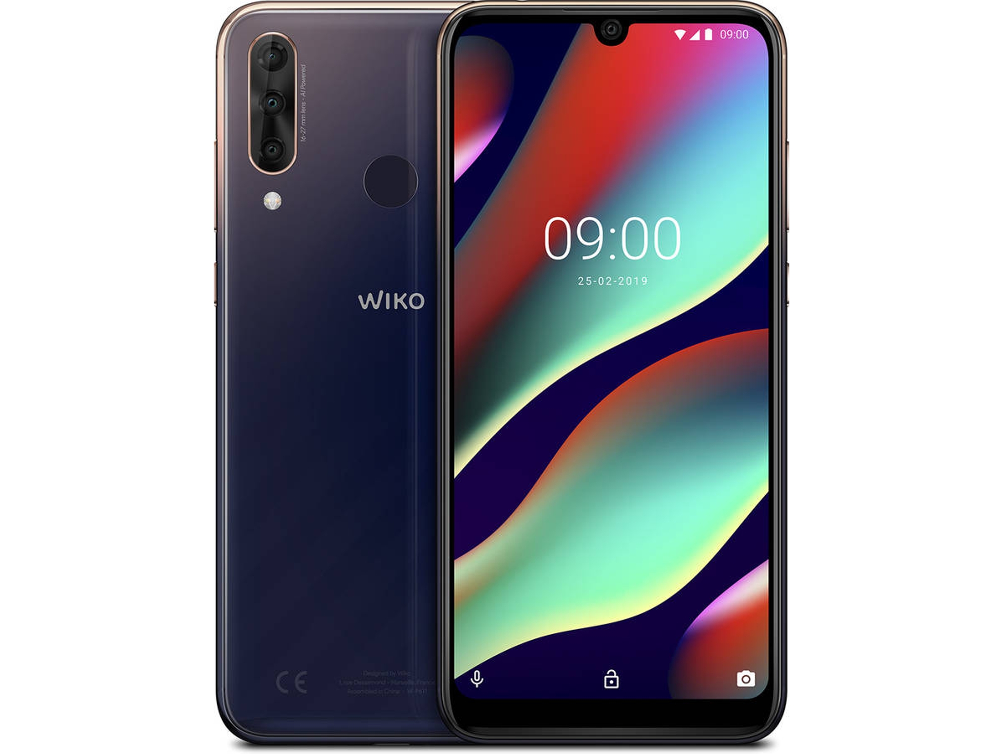 Wiko View3 Pro carcasa – smartphone de 63” fhd+ triple 4000mah para 2 autonomía 6gb ram 128gb rom octacore 2.0 ghz android 9 dual sim color nightfall atardecer 3 6128gb azul 1600 63“ 1286gb 6.3 oc2.0 6 128