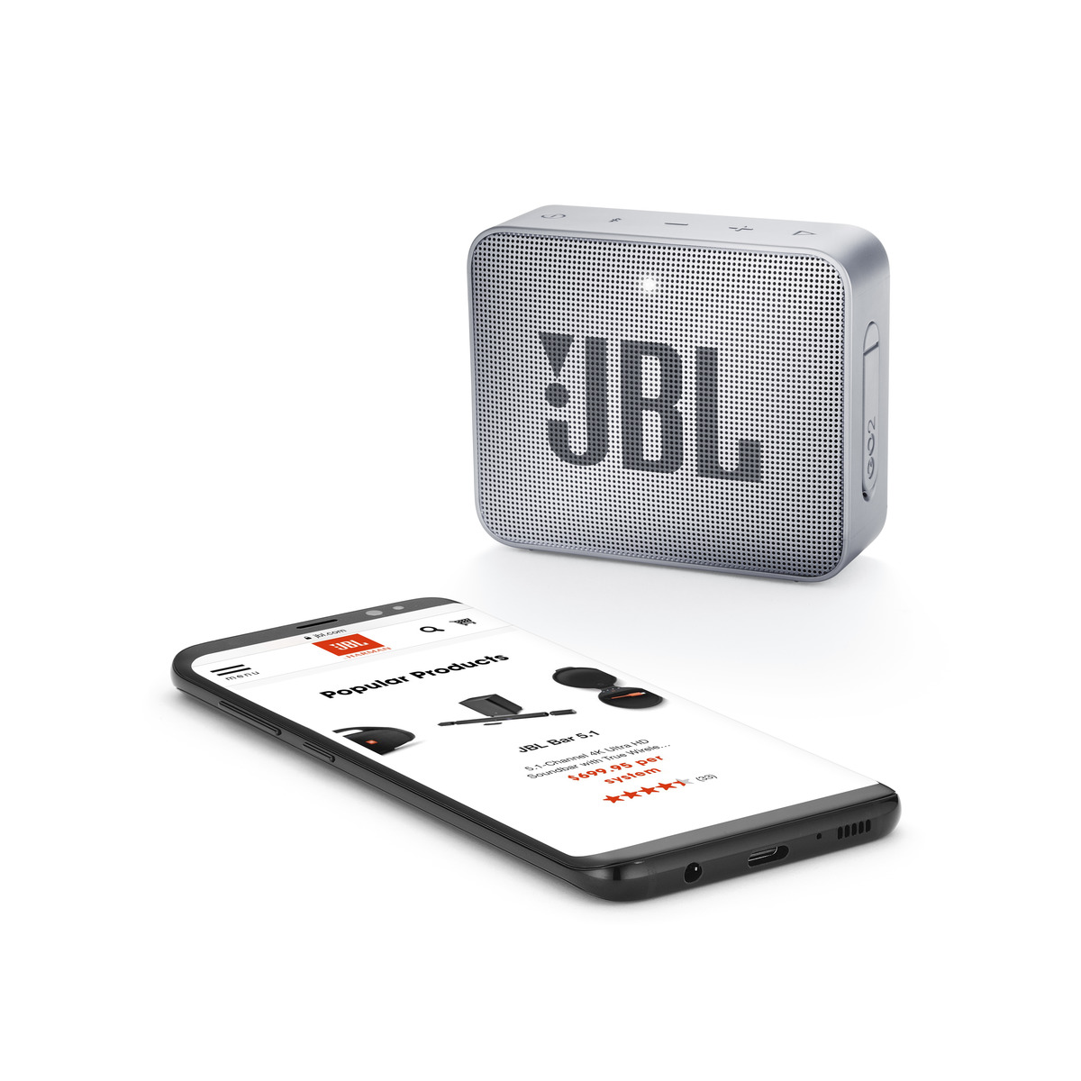 Minialtavoz Bluetooth JBL Go 2 Plata