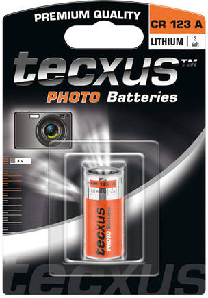 Tecxus Cr 123 a photo singleuse battery litio 3 v pilas 1 1400