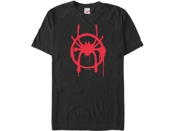 Camiseta de Hombre SUPERHEROMARVEL Miles Symbol Spider Into The Algodón (M)