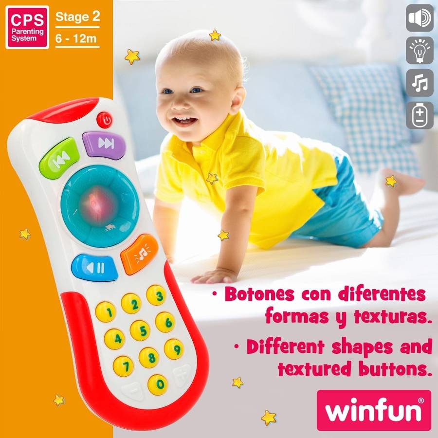 Juego Didácticos WINFUN Mi primer mando con sonidos de (7x3x16,5 cm - 6 meses)