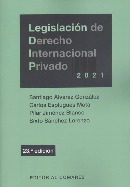 Libro Legislacion De Derecho Internacional Privado 2021 de Santiago Alvarez Gonzalez (Español)