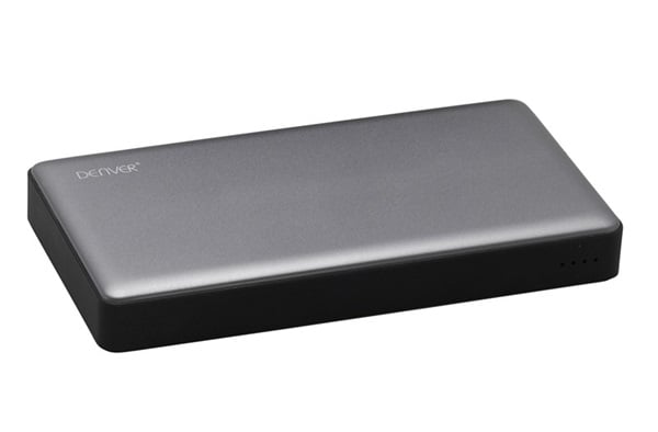 Powerbank Denver 10000 pbs10003 batería externa mah carcasa metal banco depbs 10002 con integrado cable 2 10.000mah