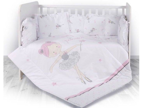 Juego de Textil de Cama Rejillas LORELLI LILY Ranforce Ballet Pink (5 Piezas)