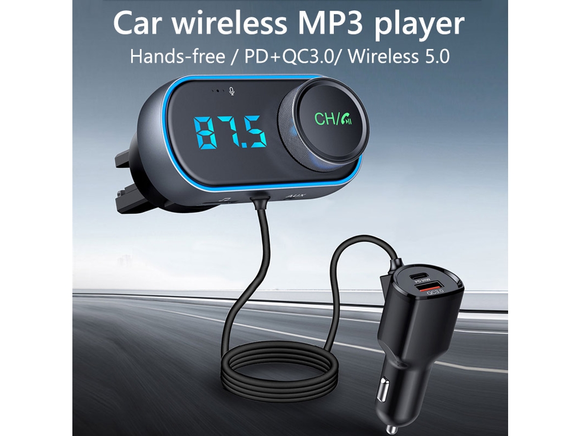 Kit manos libres Bluetooth para coche con función de transmisor