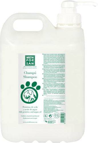 Champú para Perros MEN FOR SAN Proteína De Seda y Aceite de Argán (5 L)