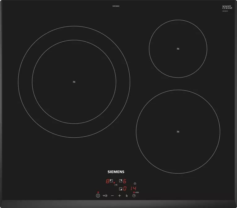 Placa de Inducción SIEMENS EH651BJB1E (Eléctrica - 59.2 cm - Negro)