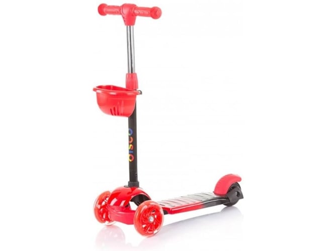 Patinete Infantil CHIPOLINO Disco con Asiento Negro y Rojo