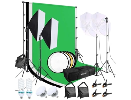 Kit de iluminación de estudio portátil fondos de foto y video Luces de estructura Neewer