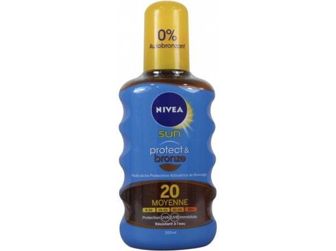 Protector Solar NIVEA Protect & Bronze SPF 20 (300 ml)