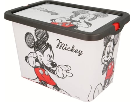 Caja De Almacenaje con cierre click 7 litros mickey fancy mouse 65950 blanco 18 28 19