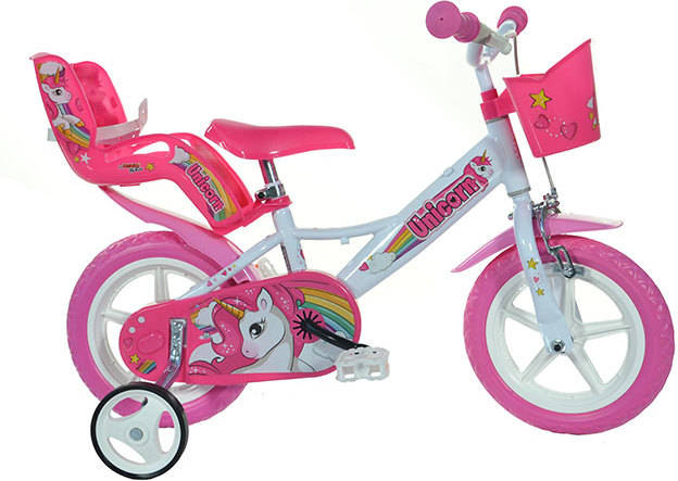 Bicicleta UNICORN Rosa (Edad Minima: 3 años - 12")