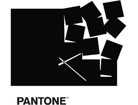 Reloj De Pared pantone by homemania hio8681847183983 blanco y negro metal 40x015x40 cm