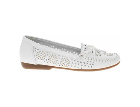 Mocasines de Mujer RIEKER Piel Blanco (40)