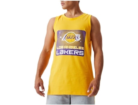 Camiseta de Hombre NEW ERA Corta Nba Team Los Angeles Lakers Graphic Amarillo (xxL)