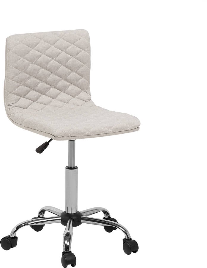 Silla De Escritorio con asiento tela beige altura ajustable gas giratoria ruedas orlando operativa beije 39x39x7791