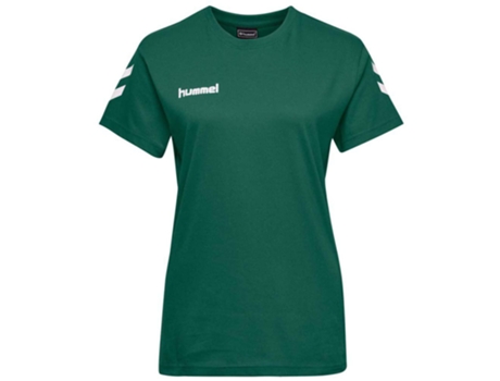 Camiseta de Mujer para Fútbol HUMMEL Go Algodón Verde (S)