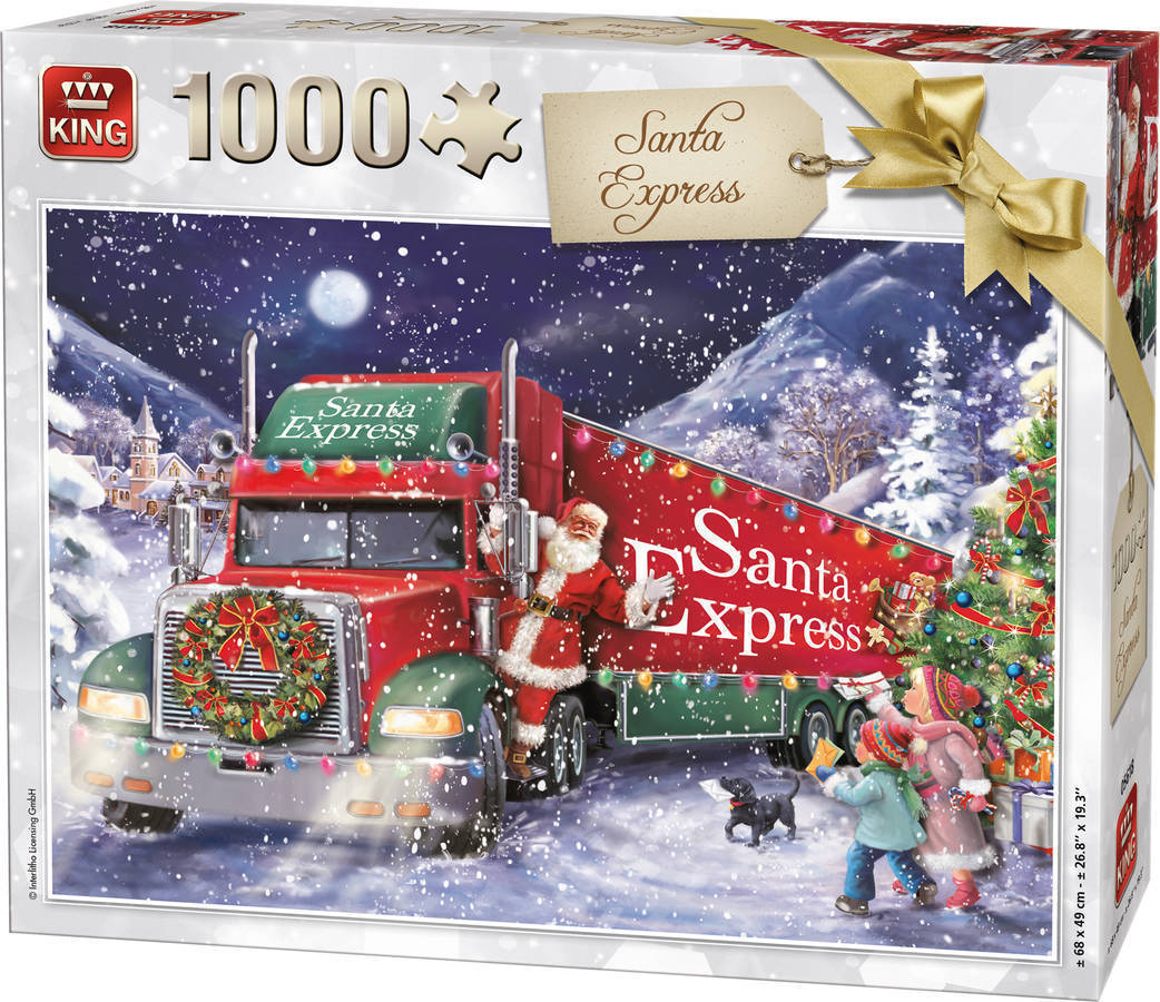 Puzzles King Santa express 1000 piezas pcs rompecabezas vacaciones adultos hombremujer 8