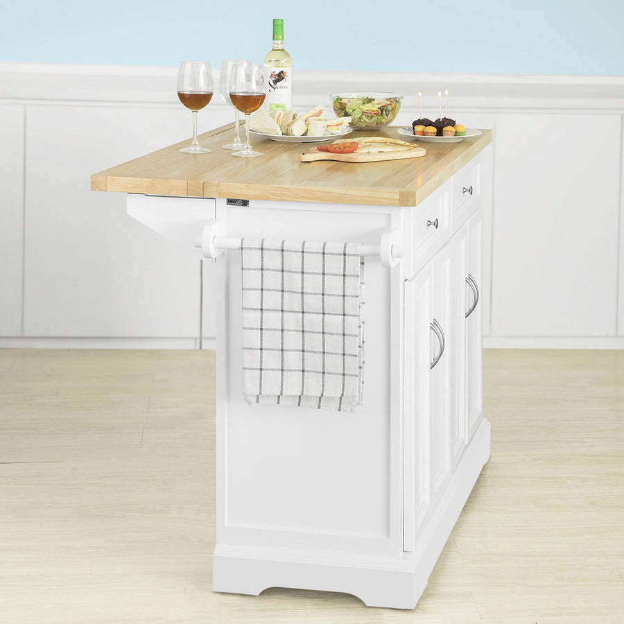 Carrito de Cocina SOBUY FKW71-WN (Aglomerado/MDF/Madera de pino - 115x92x46 cm)