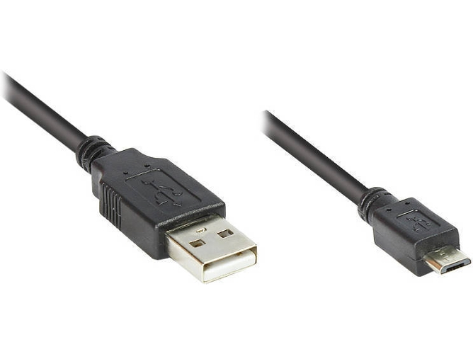 Cable USB ALCASA (USB - 5 m - Negro)