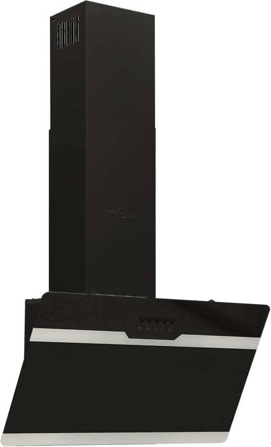 Campana extractora pared acero y vidrio templado negro 60 cm vidaXL