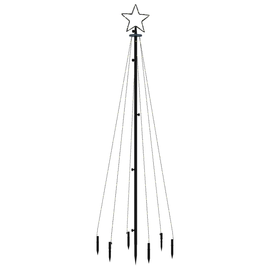 Árbol De Navidad Con Pincho 108 Luces Led VIDAXL (Azul - 180 Cm)