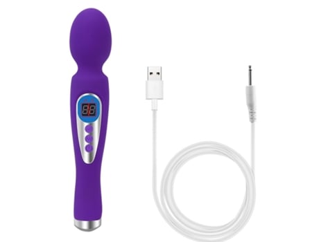 Vibrador de masaje recargable USB con múltiples frecuencias para adultos (púrpura) VEANXIN