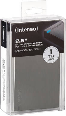 Disco HDD externo INTENSO 6028660 (Gris - 1 TB - USB 3.1)