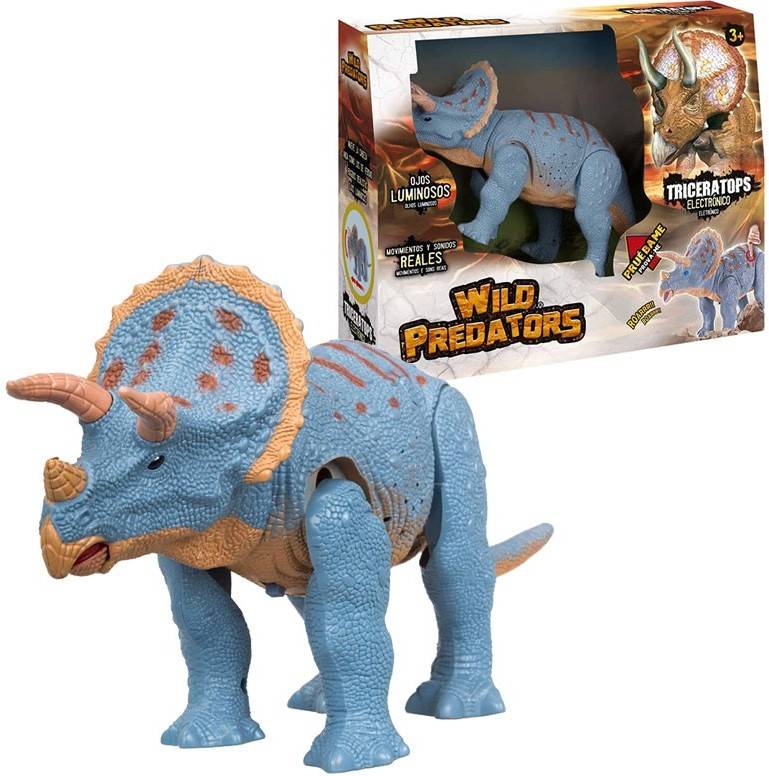 Muñeco WILD PREDATORS Dinosaurio Triceratops (3 años - 39x11x31 cm)