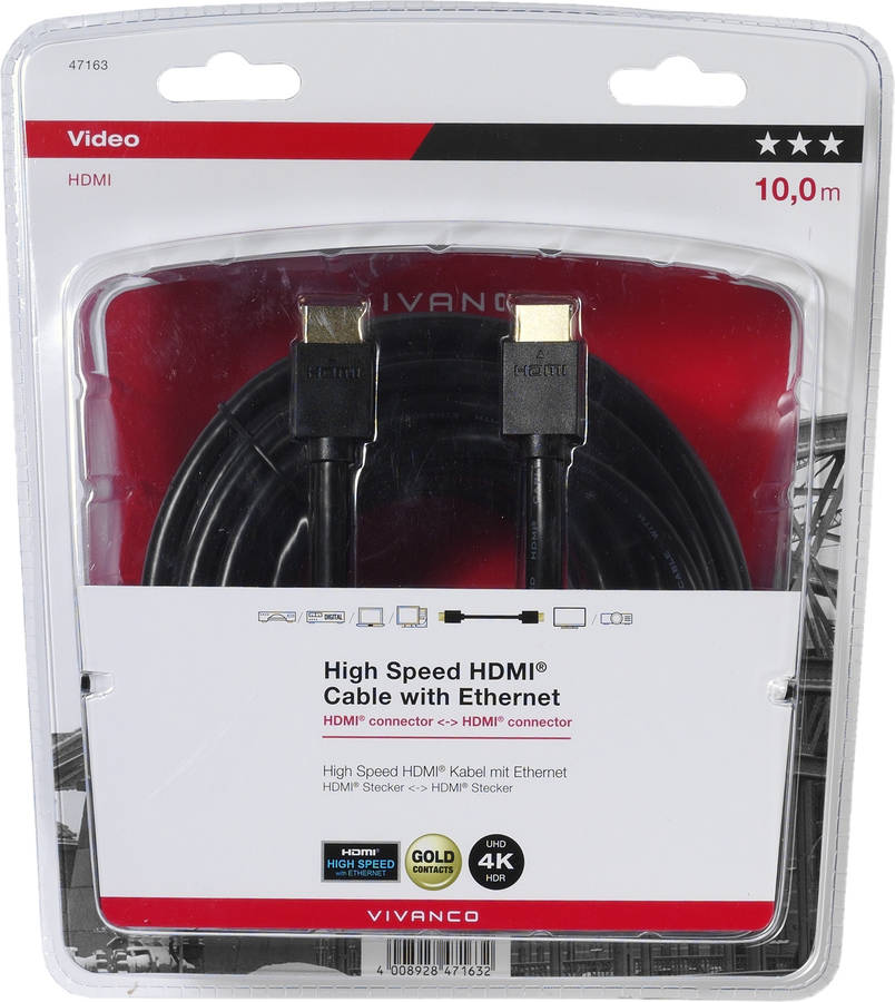 Cable Vivanco Hdmi 47163 10m lcable hdmihdmi high speed 4k con ethernet 4710 100g