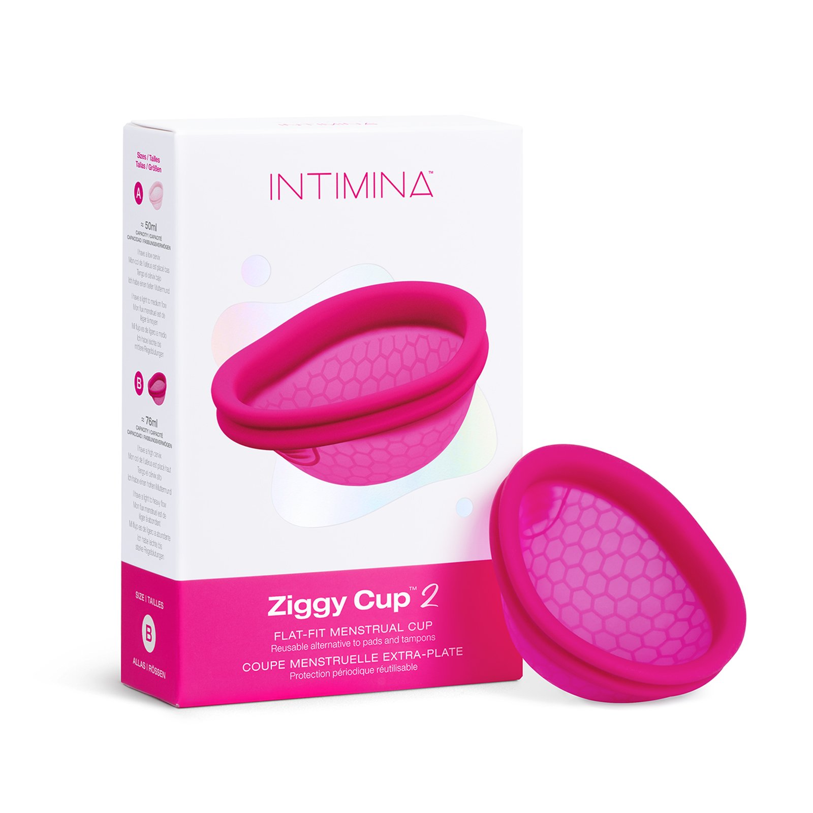 Copas Menstruales Disco Menstrual Intimina Ziggy Cup 2 (Reutilizable - Ultrafino - Talla B)