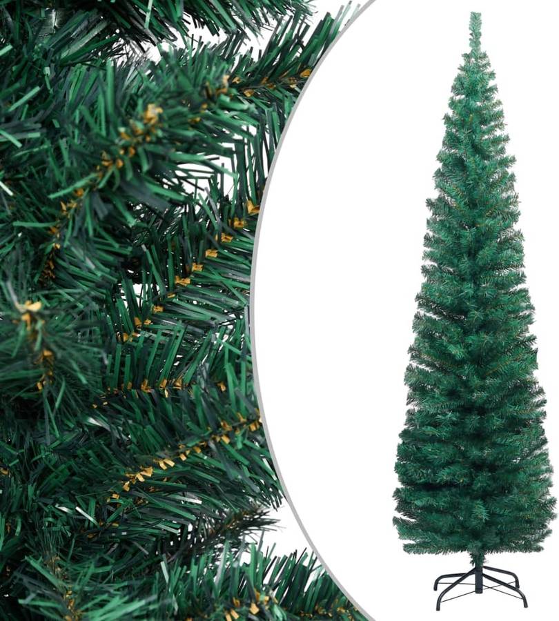 Árbol de Navidad VIDAXL con Soporte (Verde - 55x210 cm)