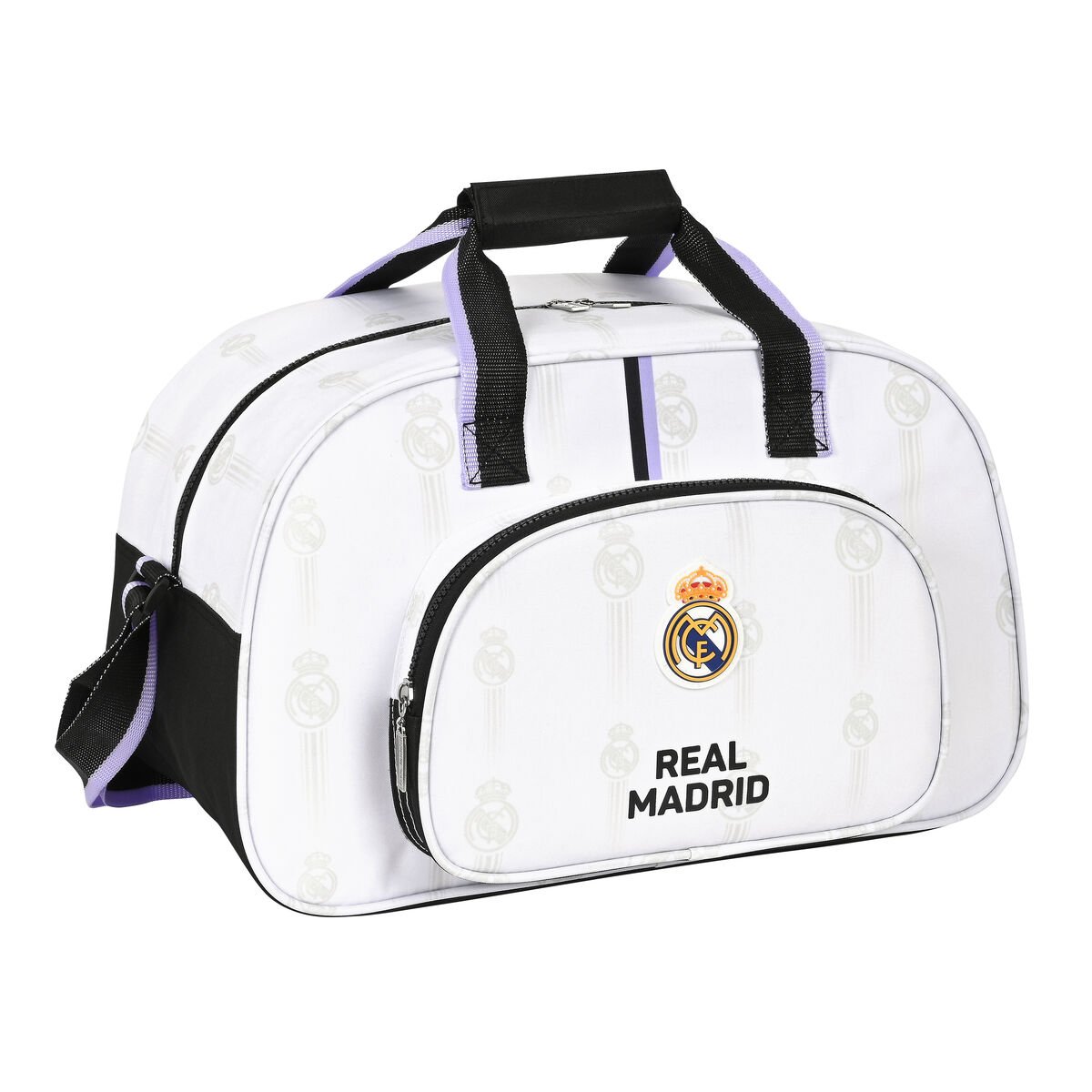 Safta Bolsa Deporte real madrid 1ª equipación 2223 400x230x240 mm unisex niños negra y blanca c.f.