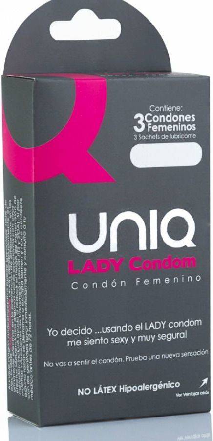 Preservativos UNIQUE Femenino Con Liguero Sin Latex (3 un)