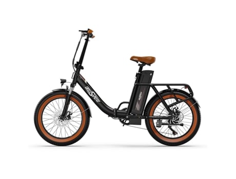 Bicicleta Eléctrica ONESPORT OT16-2 - Ruedas de 20 Motor 250W Batería 48V17Ah Autonomía 60KM - Marrón Negro