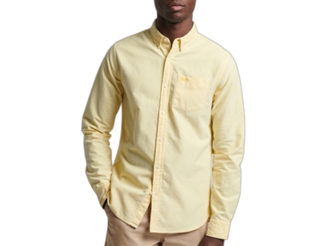 Camisa para Hombre SUPERDRY (2XL - Algodón - Amarillo)