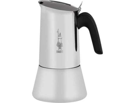 Bialetti Nueva Venus de cafetera italiana para espressos acero inoxidable adecuado todo tipo placas 10 tazas 460ml aluminio y