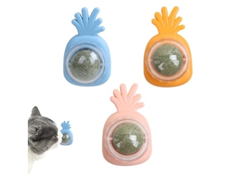 Paquete De 3 Juguetes Para Gatos Limpieza De Dientes De Gato Juguetes Para Gatos Giratorio De Pared Para Gatos ELKUAIE